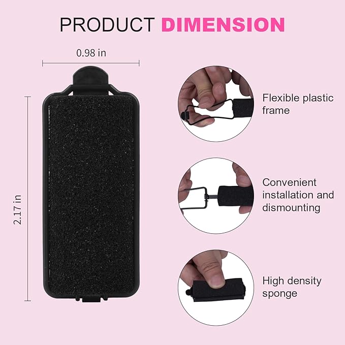 36 Pieces Foam Sponge Hair Rollers - Soft Hair Styling Curlers for Hair Curls (Black, Flexi Rod, 2.8x0.98inch)