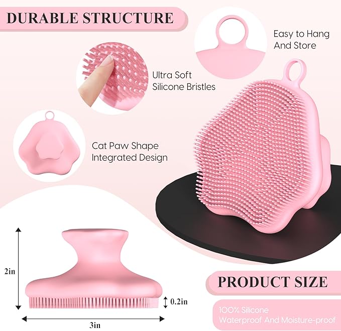 VWMYQ Silicone Face Scrubber - Exfoliating Face Scrubber for Women and Man, Gentle Facial Cleansing Brush Blackhead Acne Pore Pad Cradle Cap, Manual Soft Face Wash Brush for Deep Skin Care