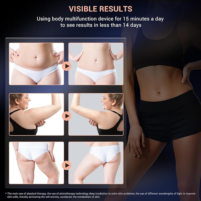 Cellulite Body Device Woman Man Radio Frequency for Woman Man Massage, Temporary Reduction in The Appearance of Cellulite (White)