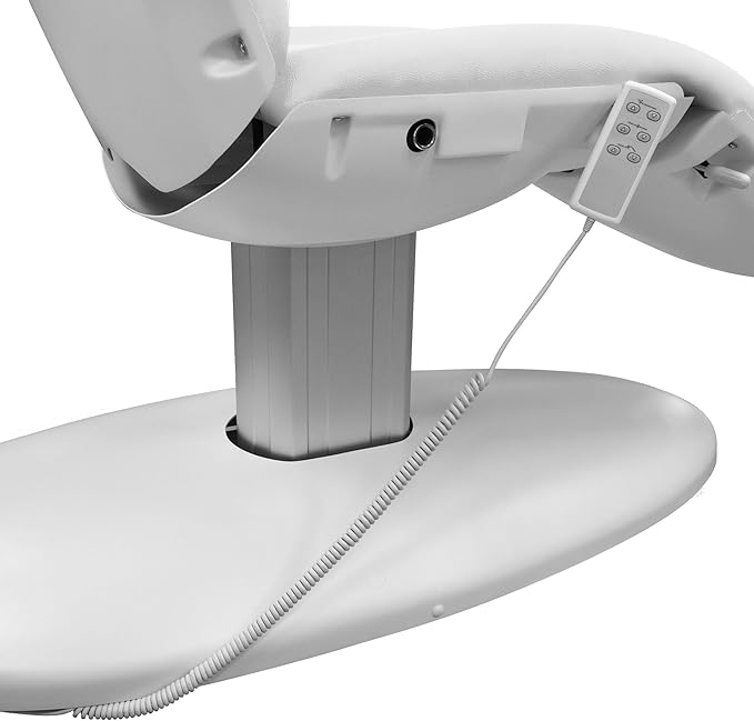 SKINACT Venus White Electric Medical Spa Treatment Table/Chair with Wired Hand Remote Control