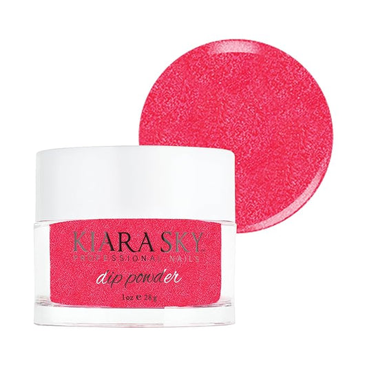 Kiara Sky Long Lasting Nail Dip Powder Pink Tones 1 oz, Pink Up The Pace Shimmer