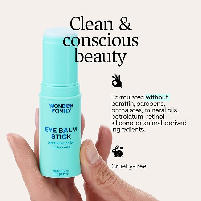 Korean Under Eye Balm Stick - Hydrating Eye Cream for Dark Circles and Puffiness, Wrinkles and Fine Lines - Lightweight Alternative to Serum - Moisturizing Korean Skin Care with Niacinamide, Vitamin E