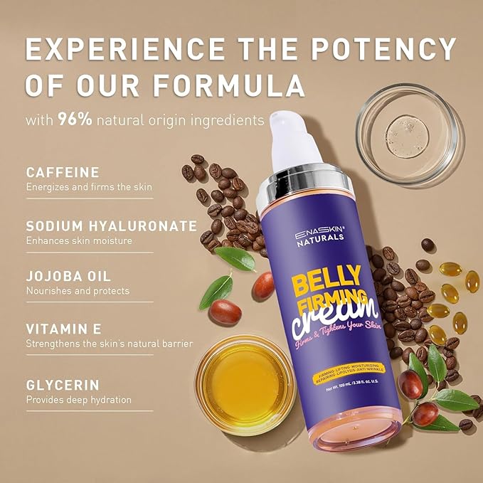 Belly Firming Cream for Tightening & Cellulite – Skin Firming Cream for Stomach, Thighs & Butt – Moisturizing & Lifting Body Lotion for Women