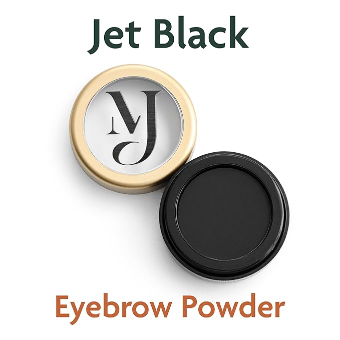 Eyebrow Powder, High Colour Pigmentation, Cruelty-Free & Vegan, Natural & Even Eyebrows (Jet Black)
