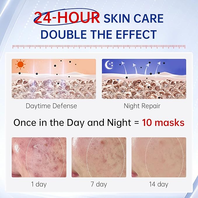 2-in-1 Face Serum, Vitamin C and Retinol Face Serum, Anti-Aging Skincare Set with Hyaluronic Acid, Niacinamide and Retinol for Anti-Wrinkle and Firming