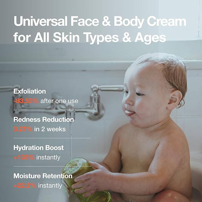 CREAM & LOTION – Organic Korean 2‑in‑1 Baby Face & Body Lotion, Gentle Deep Moisturizer with Vitamin C for Sensitive Skin, Soothing Hydration (7.41 fl oz / 210 g)