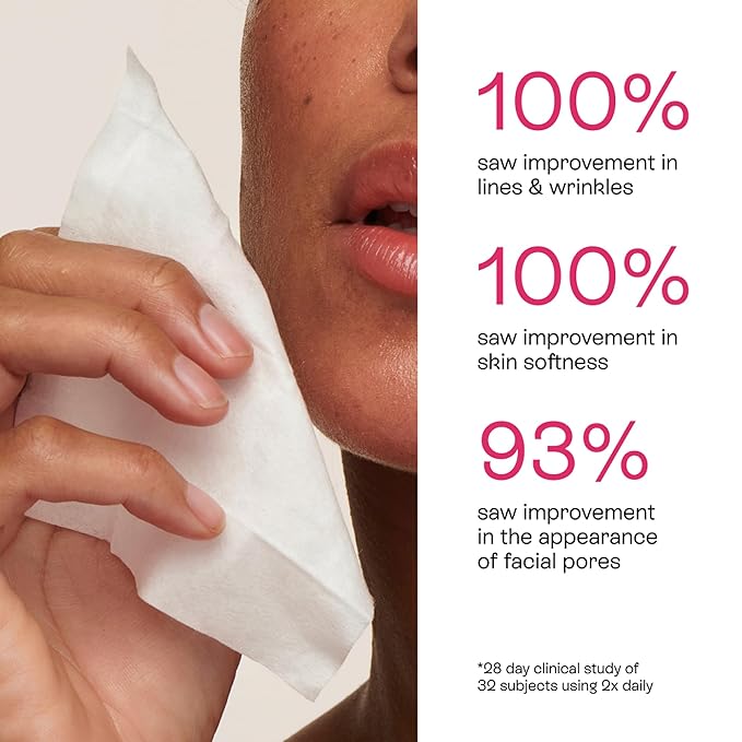 BeautyStat Triple Action One-Step Daily Exfoliating Peel Pad for Uneven Tone, Texture, Fine Lines, Enlarged Pores - Made in the USA - Gentle Exfoliator Pad with AHAs, BHAs, Glucosamine to Brighten