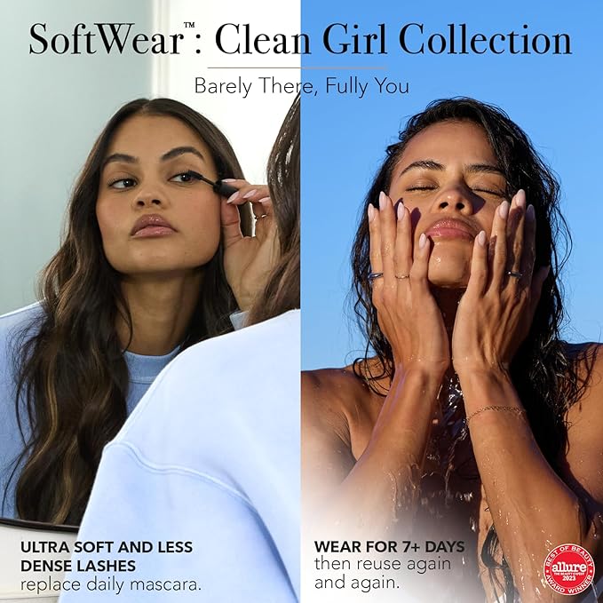 Pro Lash SoftWear Clean Girl Mini Lash Clusters Kit - Natural-Looking, Lightweight Lashes - 7-Day Cluster Eyelash Extensions - False Eyelashes Plus Adhesive and Tweezers - Original No. 35