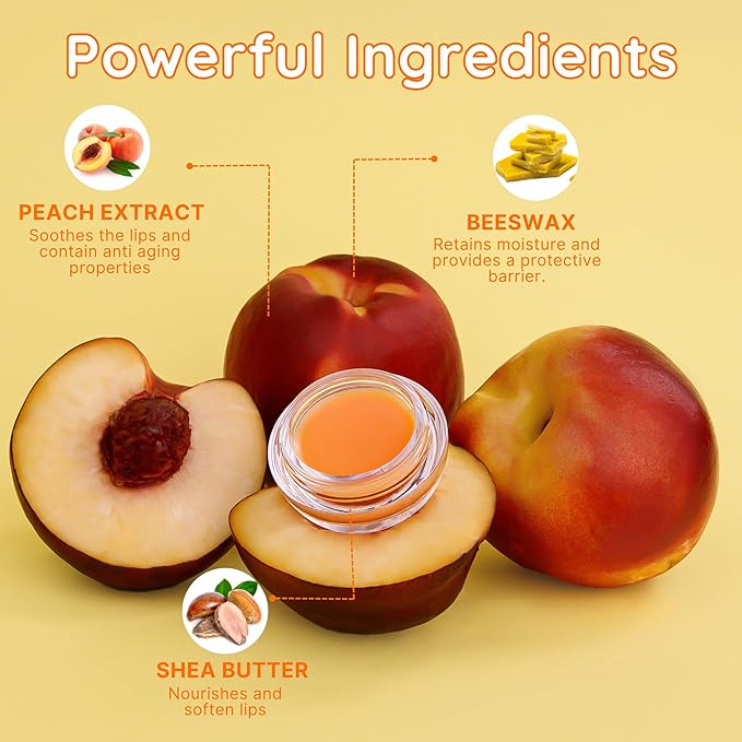 Original My Bee Balm Lip Balm - 4 Pack Hydrating Balm Honey Pot for Dry, Chapped & Cracked Lips with Propolis, Honey & Vitamin E - Soften, Smooth & Reduce Lip Lines