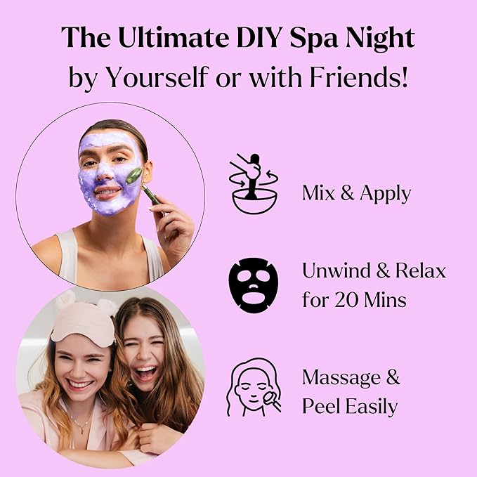 Jelly Face Mask for Facials - Lavender Hydrating, Brightening & Nourishing Jelly Mask with Free Jade Roller & Spatula | Professional Hydrojelly Masks | Christmas Gifts for Women, Gifts for Women