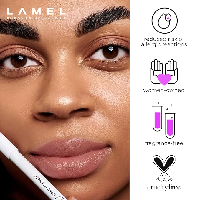 Lamel Matte Gel Lip Liner Pencil | Weightless&CreamyTexture - Sharpenable - Longwear & Waterproof - High Pigmented & Flawless Finish - Moisturizing - Cruelty-free & Paraben-Free,- 405, 1,7g/0.05oz