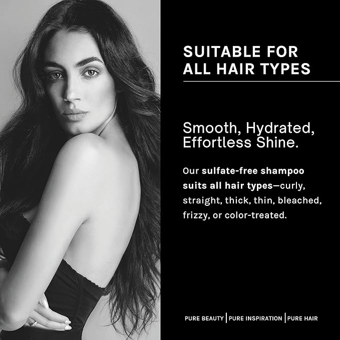 pH PURE HAIR Deep Moisture Shampoo & Conditioner Set - Moisturizing Formula For Dry Damaged Hair - Enriched with Kokum Nut Butter and Rose Extract 33.8 Oz (Pack of 2)