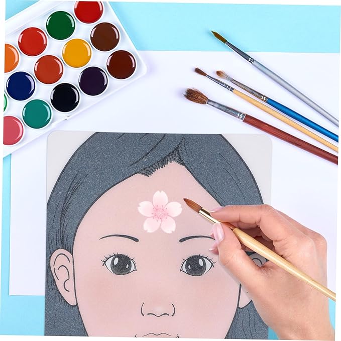 ADOCARN 2pcs Makeup Practice Board Makeup Training Face