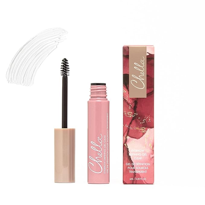 Chella Eyebrow Gel, Defining Clear Eyebrow Gel - Lightweight Formula for Natural, Long Lasting Makeup - Vegan, Cruelty Free, Paraben Free, Gluten Free