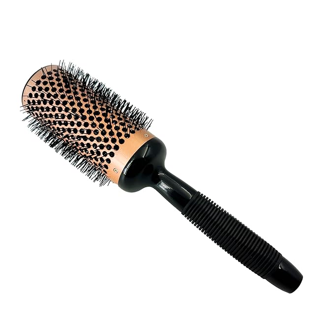 Phillips Brush Luxe Vented Thermal Round 1 Brush - 2.75 inch Diameter Vented Barrel Brush with Heat Retaining Aluminum Core, Sleek Rose Gold & Black Colorway