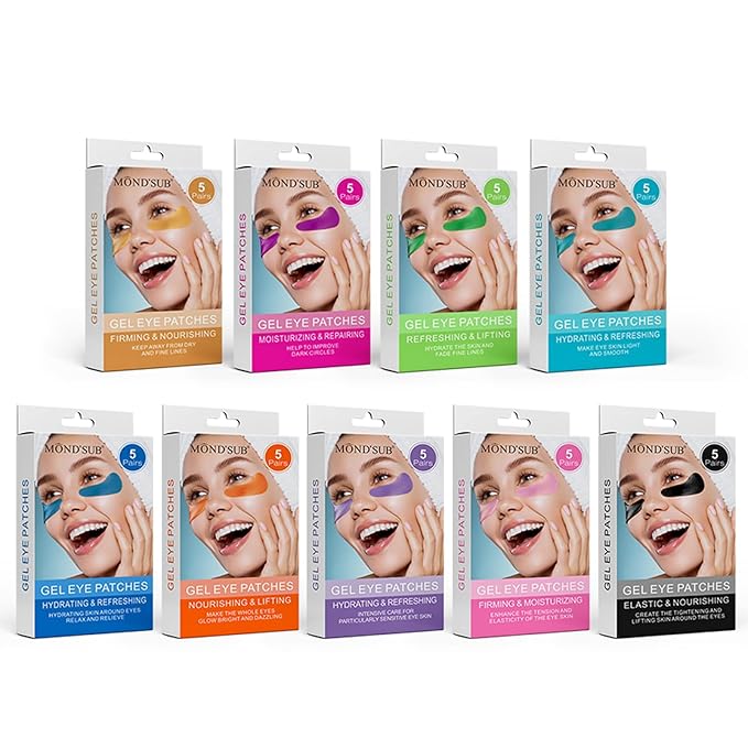 MOND'SUB Premium Under Eye Patches, Gel Eye Patches Hydrating & Refresh for Puffy Eyes, Under Eye Bags & Dark Circles, Natural Collagen Eye Gels Pads, Crystal Anti-Aging Eye Mask (45)