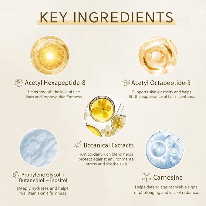 GlowRitual Firming Peptide Lifting Serum — Hydrating, Anti-Aging Face Glow Serum for Women; Natural Ingredients, Multi-Peptides & Collagen Formula, Boosts Elasticity & Radiance, Smooths Fine Lines