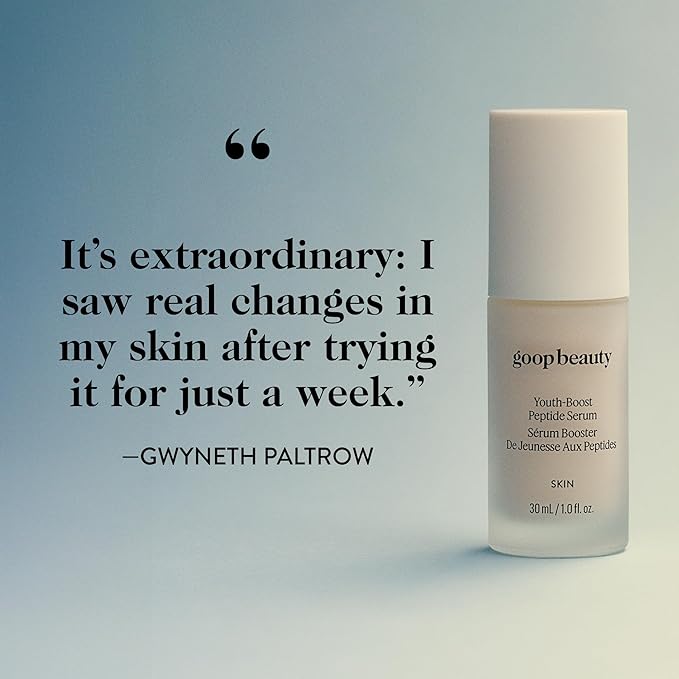 goop Beauty Peptide Serum |Reduces Fine Lines, Wrinkles, & Dark Spots | Peptides, Ceramides, & Niacinamide | Anti Aging Treatment to Improve Firmness & Elasticity | 1 fl oz