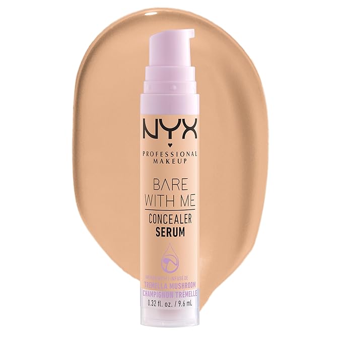 NYX PROFESSIONAL MAKEUP Bare With Me Concealer Serum, Concealer Makeup For Up To 24Hr Hydration - Beige