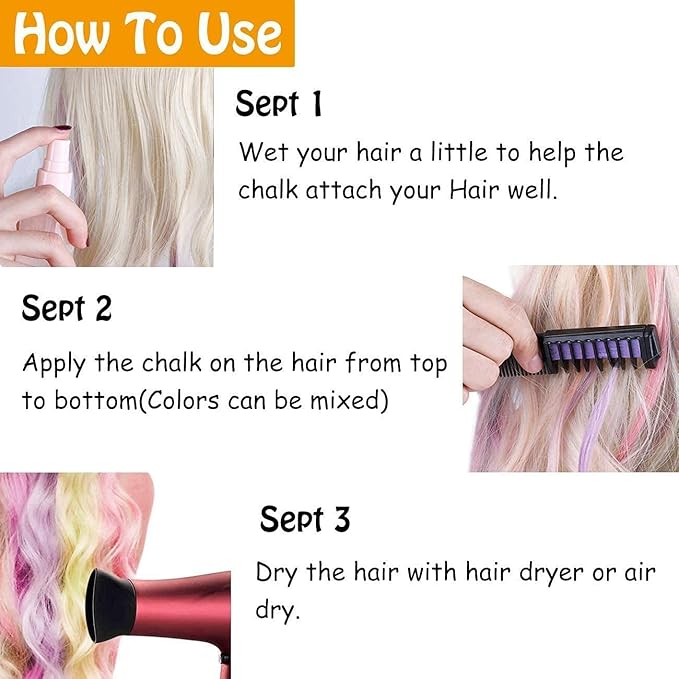 MSDADA 10 Color Hair Chalk