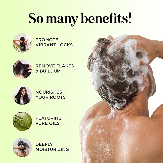 Sulfate Free Shampoo and Conditioner Set - Tea Tree Sage and Rosemary Shampoo and Conditioner for Dry Flaky Scalp Care - Deep Cleansing Color Safe Shampoo and Conditioner for Damaged Dry Hair Care