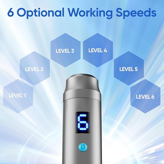 Microneedling Stamp Pen, Derma Stamp Pen, 0.25mm DermaStamp System, Derma Roller Alternative, Microneedle Micro Needle Skin Care Tool for Men Women Home Use