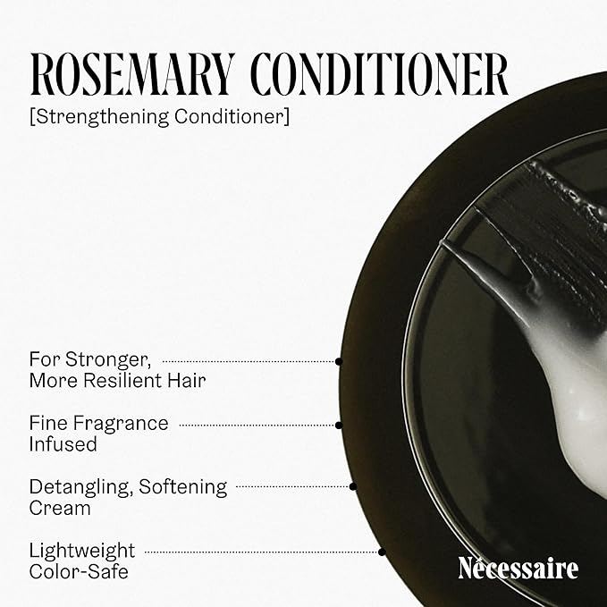 Nécessaire Rosemary Hair Duo - Shampoo and Conditioner Set for Women + Men. Rosemary Oil + Proteins For Stronger Hair. 500 ml / 16.9 fl oz