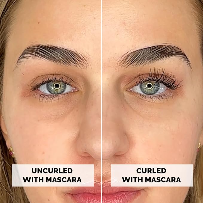 THE QUICK FLICK Eyelash Curler, Stainless Steel Eyelash Curler with Comb, Safe & Gentle on All Eye Shapes, Pink Eyelash Curlers for Separated & Curled Lashes, Travel-Friendly Eyelashes Curler