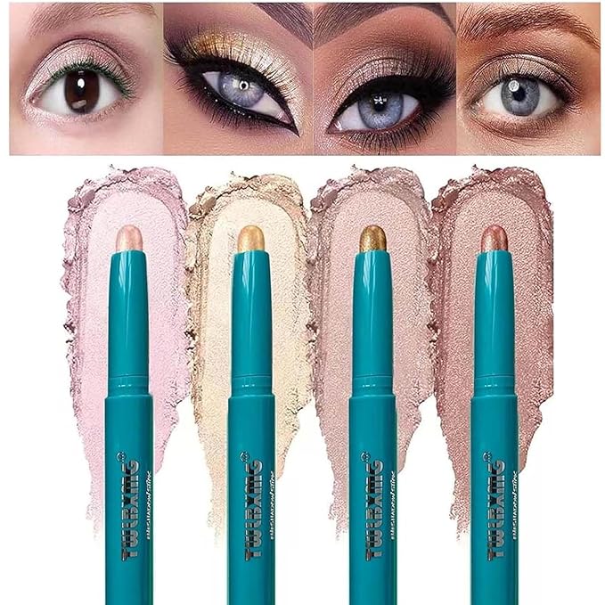 Eyeshadow Stick Eye Shadow Brightener Stick Eyeliner Pencil Cream Shimmer Glitter Smooth Eyeshadow Stick Pencil Nude Korea Primer Highlighter Natural Waterproof Long Lasting Mauve Taupe Shimmer # 04