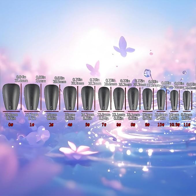 24Pcs French Tips Press on Nails Glossy Purple Glitter Medium Coffin False Nail Rhinestones Acrylic Full Cover Fake Nails Curve Gel Glue on Fingernails Sequin Stick on Nail for Holiday Manicure Art