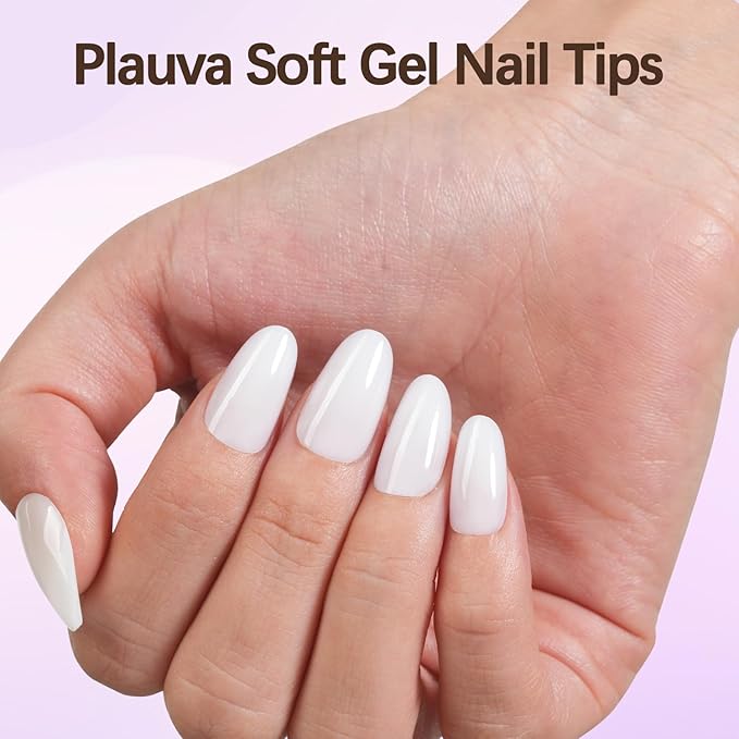 Short Oval Press On Nails, 5 Colors Pre-Lasting Soft Gel Nails Tips, 150Pcs Natural Fake Nails for Nail Art DIY 15 Sizes