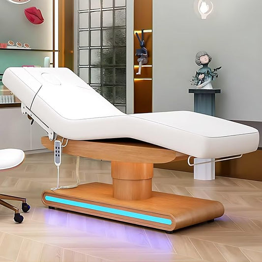 Massage Table - Electric Massage Table with Multifunctional Lifting,Spa Treatment Bed with Towel Rack for Beauty Salon