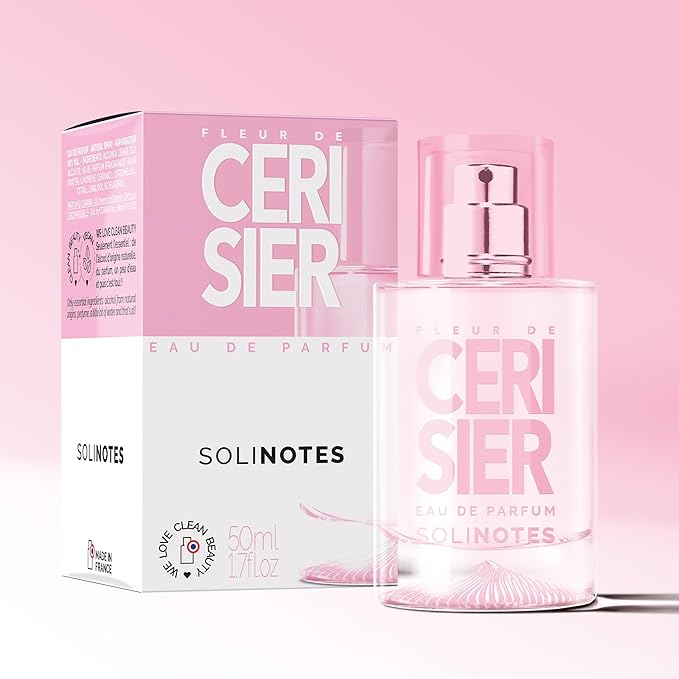 SOLINOTES Cherry Blossom Perfume for Women - Eau De Parfum | Delicate Floral and Soothing Scent - Made in France - Vegan - 1.7 fl.oz