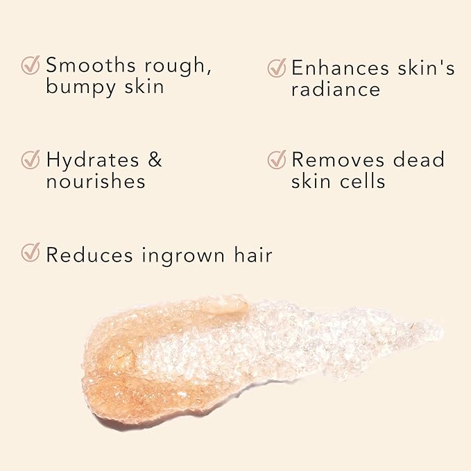 Peppermint Tea Tree Organic Body Scrub - USA Made Sugar Scrub with Natural Ingredients, Moisturizing Body & Foot Exfoliator for Dry and Sensitive Skin, Removes Dead Skin Cells & Reduces Ingrown Hair