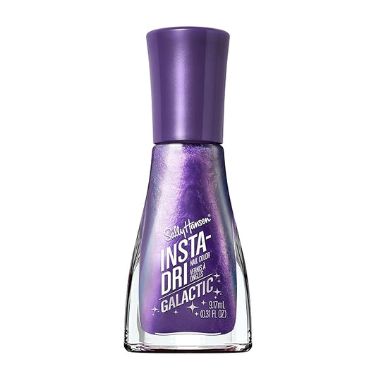 Sally Hansen Insta-Dri Galactic, Planet Purple, Quick Dry, Long Lasting, Semi Opaque, Shimmery Purple Nail Polish