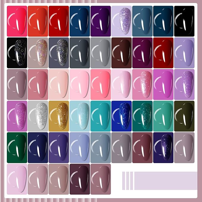 JODSONE Gel Nail Polish Starter Set 100 Pieces Multi-color Gel Nail Polish Nail Salon Home Use In Shine