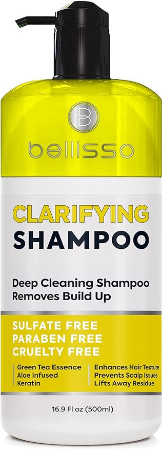 Clarifying Shampoo for Women and Men - Ideal for Oily Hair and Build Up - Gentle, Moisturizing Sulfate Free Formula - Safe for Color Treated, Curly Perms and Dry Scalps - Remove Chlorine for Swimmers