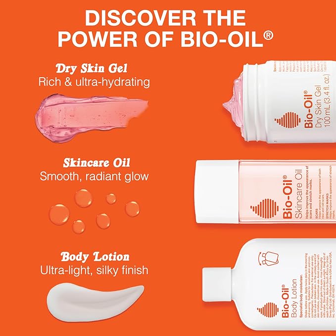 Bio-Oil Skincare Set, Trial Kit for Scars, Stretch Marks, and Dry Skin, 3 Piece Travel Size Kit