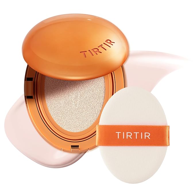 TIRTIR Mask Fit Ai Filter Cushion Foundation | AI-Like Semi-Matte Finish - Up to 72-Hour Medium to Full Coverage Korean BB Cushion Make up Beauty, #11C Cool Rosy, 0.63 Fl Oz