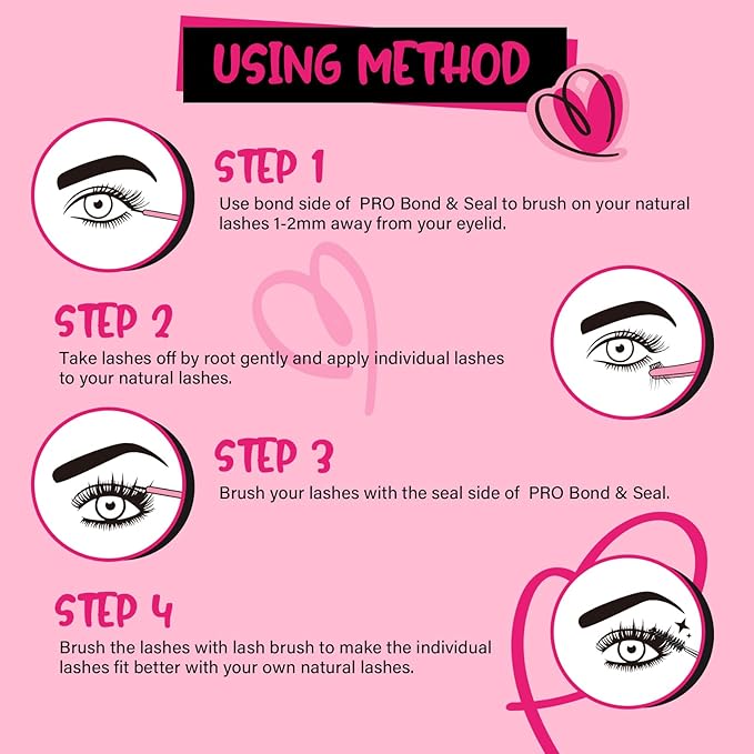 Lash Clusters Kit 280pcs Lash Clusters D Curl Eyelash Extension Kit Individual Lashes with Lash Bond and Seal Lash Applicator Easy to Apply at Home(80D-9-16mix Kit)