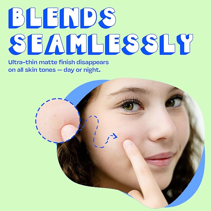 JB SKRUB The Pimple Patches for Face Acne, Ultra Discreet Clear Hydrocolloid Patches with Salicylic Acid & Niacinamide, Skin Care for Kids & Teens - 3 Packs of 25 Small, Medium & Large Spot Treatments