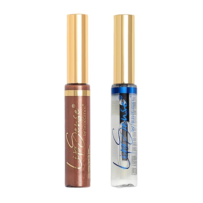 SeneGence LipSense Dawn Rising Liquid Lipstick and Glossy Clear Lip Gloss Duo – 18HR Wear, Hydrating, Waterproof, Transfer-Proof
