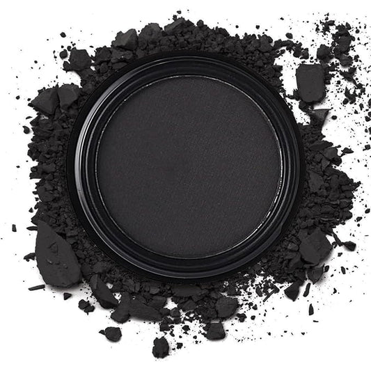 MEICOLY Black Single Eyeshadow for Elphaba Makeup,Pressed Powder Matte Eye shadow,Ash Eye Black Special Effects Powder,Opaque Vegan Cruelty Free Eyeshadow for Halloween Goth Gothic Skull Makeup