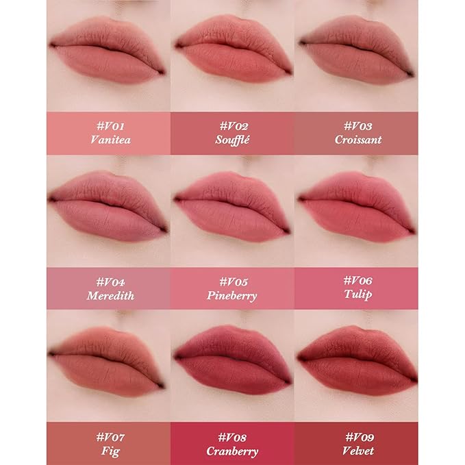 Flower Knows Strawberry Cupid Cake Lip Cream,Velvety-Smooth Matte Liquid Lipstick,Hydrating,Smudge-proof & Stain-Free Lip Stain(V05 Pineberry,0.17 Fl Oz)