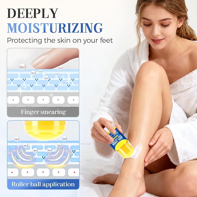 Hydrating and Anti-Cracking Foot Cream, 2025 Moisturising and Relieves Cracking and Dryness Foot Cream, Hand and Foot Repair Cream for Women & Men Callused, Feet, Knee, Elbow, Hand (BU-2PCS, #01)