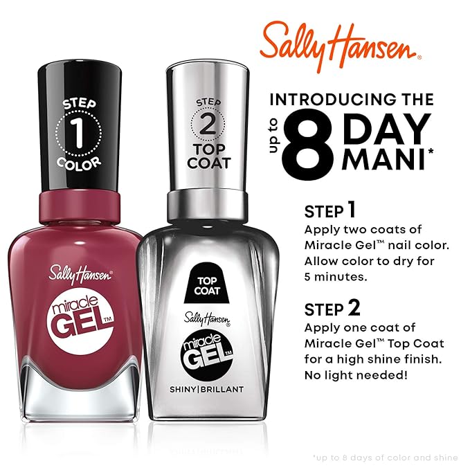 Sally Hansen Miracle Gel Nail Polish, Shade Let's Get Digital, 0.5 Fl Oz (Pack of 2)