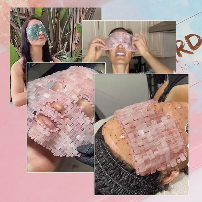Rose quartz eye mask, cooling