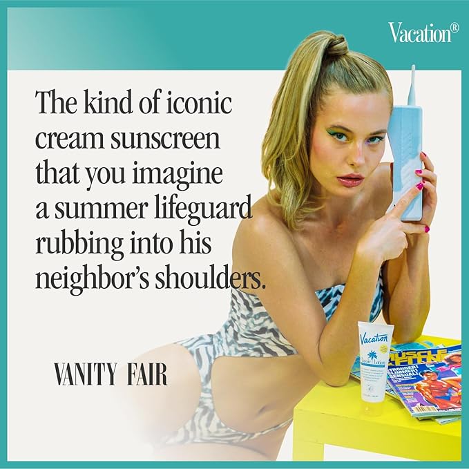 Vacation Classic Sunscreen Lotion SPF 30, Water-Resistant, Lightweight, Transparent on All Skin Tones, Dermatologist-Tested, Vegan, Travel Size, 3.4 Fl. Oz. (Value Pack of 3)