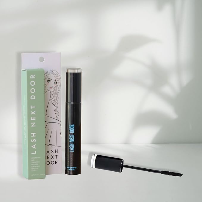 Lash Next Door Water Resistant Mascara Black Volume and Length - No Clump Volumizing Mascara for Thickening and Lengthening - Smudge Proof Lashes by Brooklyn and Bailey (3 Pack)