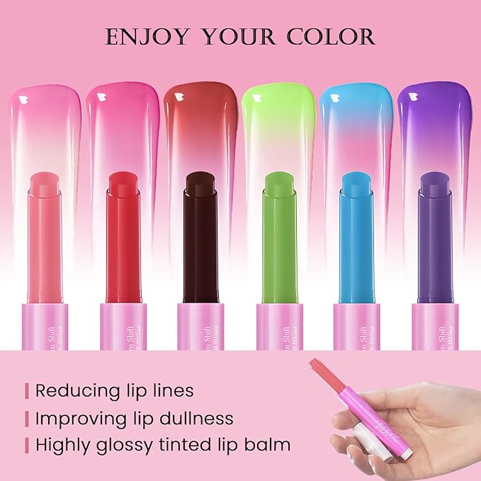 DAGEDA Tinted Lip Balm, Moisturizing Magic Non-Greasy,